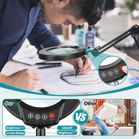 Seylae adjustable swing-arm magnifier ready for detailed work