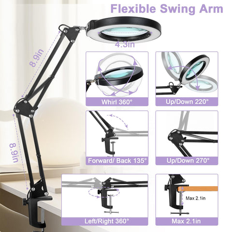 Seylae sturdy table clip secures on flat edges for a tidy workspace.
