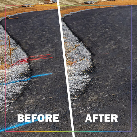 Seymour 20-701 conceals permanent marks on asphalt surfaces.