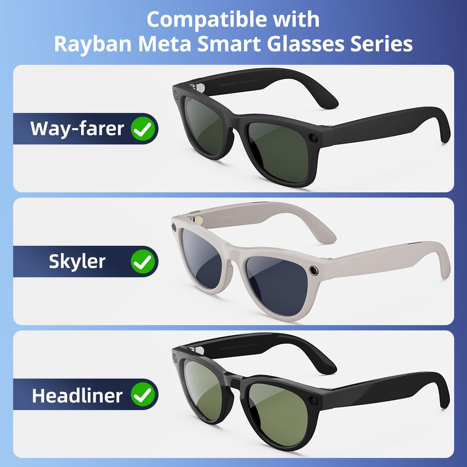 Seynli LED light cover for Ray-Ban Meta Skyler privacy