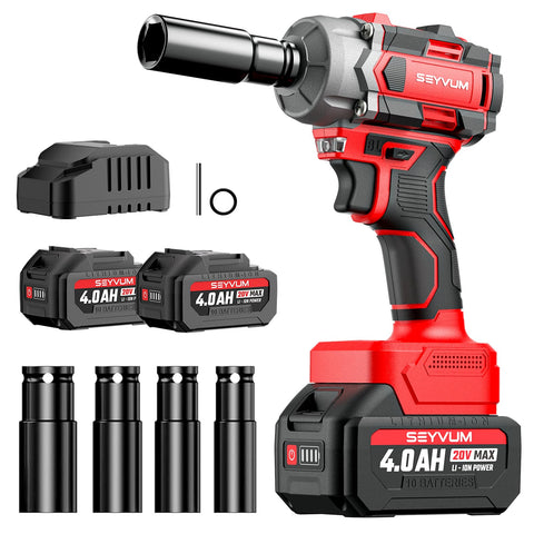 Seyvum cordless impact wrench demonstrating maximum torque capability for tough fasteners