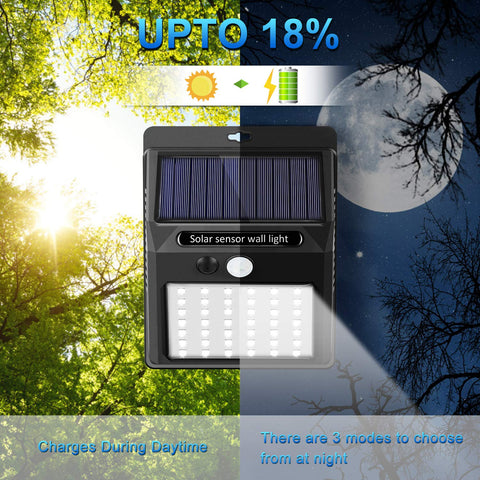 SEZAC solar lights 42led provide bright area coverage.