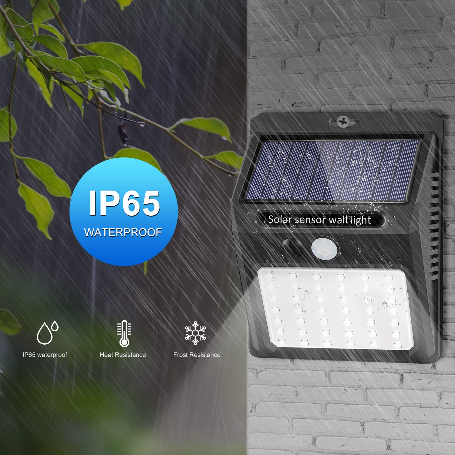SEZAC solar-lights-ip65 waterproof withstands rain for reliable outdoor lighting.