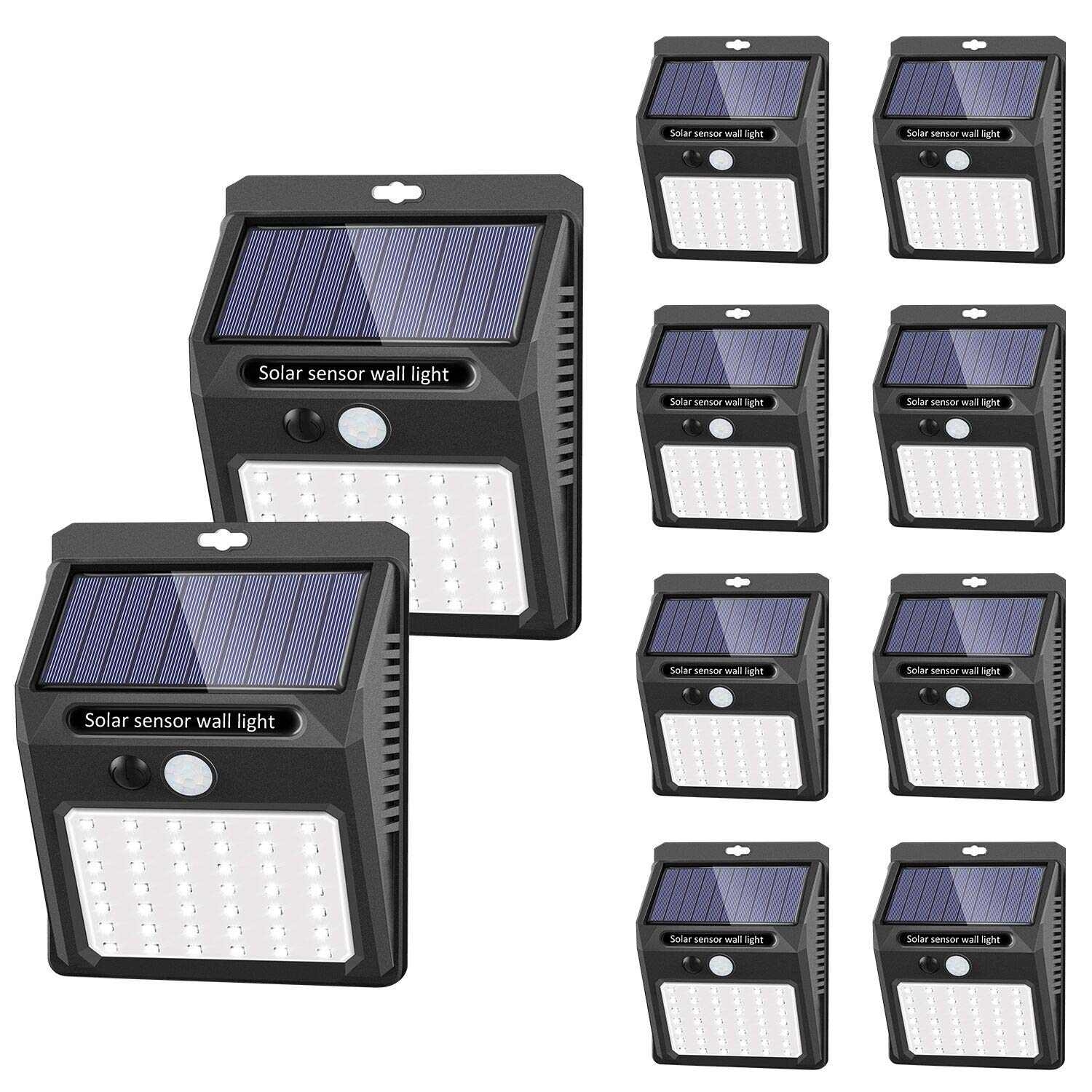 SEZAC solar lights outdoor 10-pack ready to mount along pathways for safer evenings.