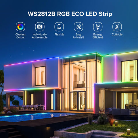 SEZO WS2812B ECO LED strip vivid rainbow effects for ambience