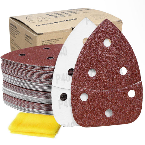 S&F Stead Fast mouse sander pads with 6-hole pattern for clean sanding.