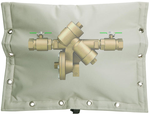 Sfcddtlg backflow cover 30x24-inch front view protects outdoor valves from cold weather.