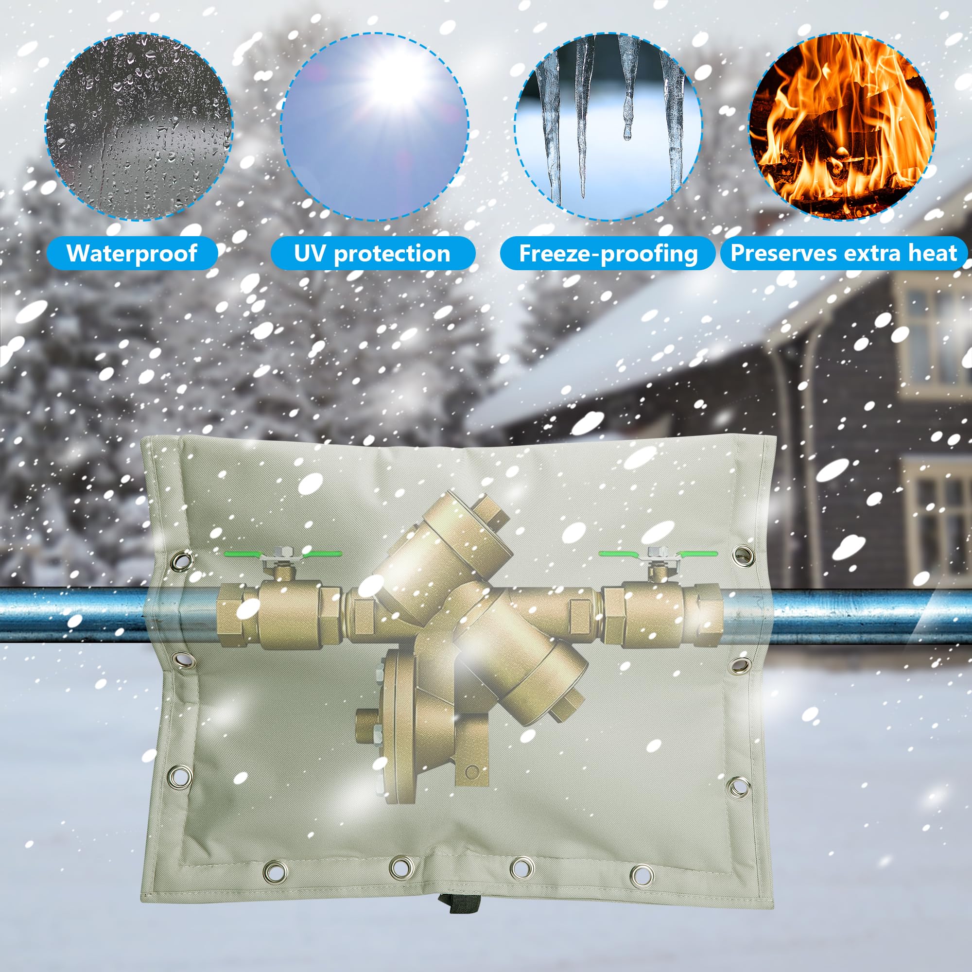 Sfcddtlg outdoor faucet protection helps prevent icing and winter maintenance.