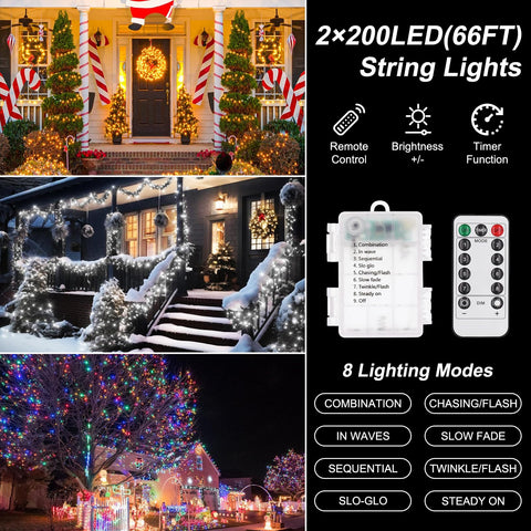 SFNDOU IP44 waterproof battery case protects the lights outdoors