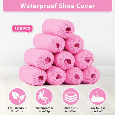 Sfee disposable shoe covers with non-slip sole reduce slips on surfaces
