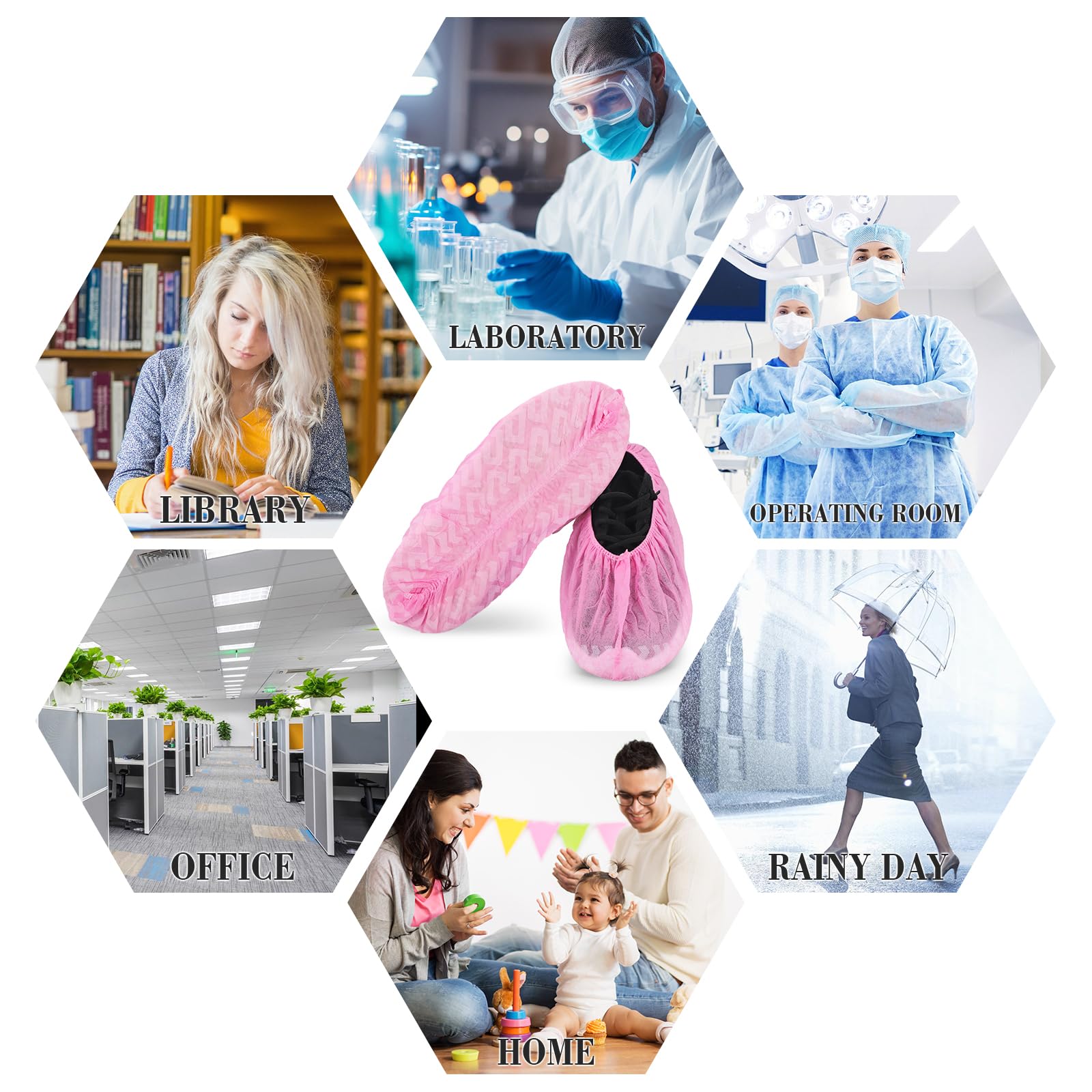 Sfee pink booties ideal for homes and offices