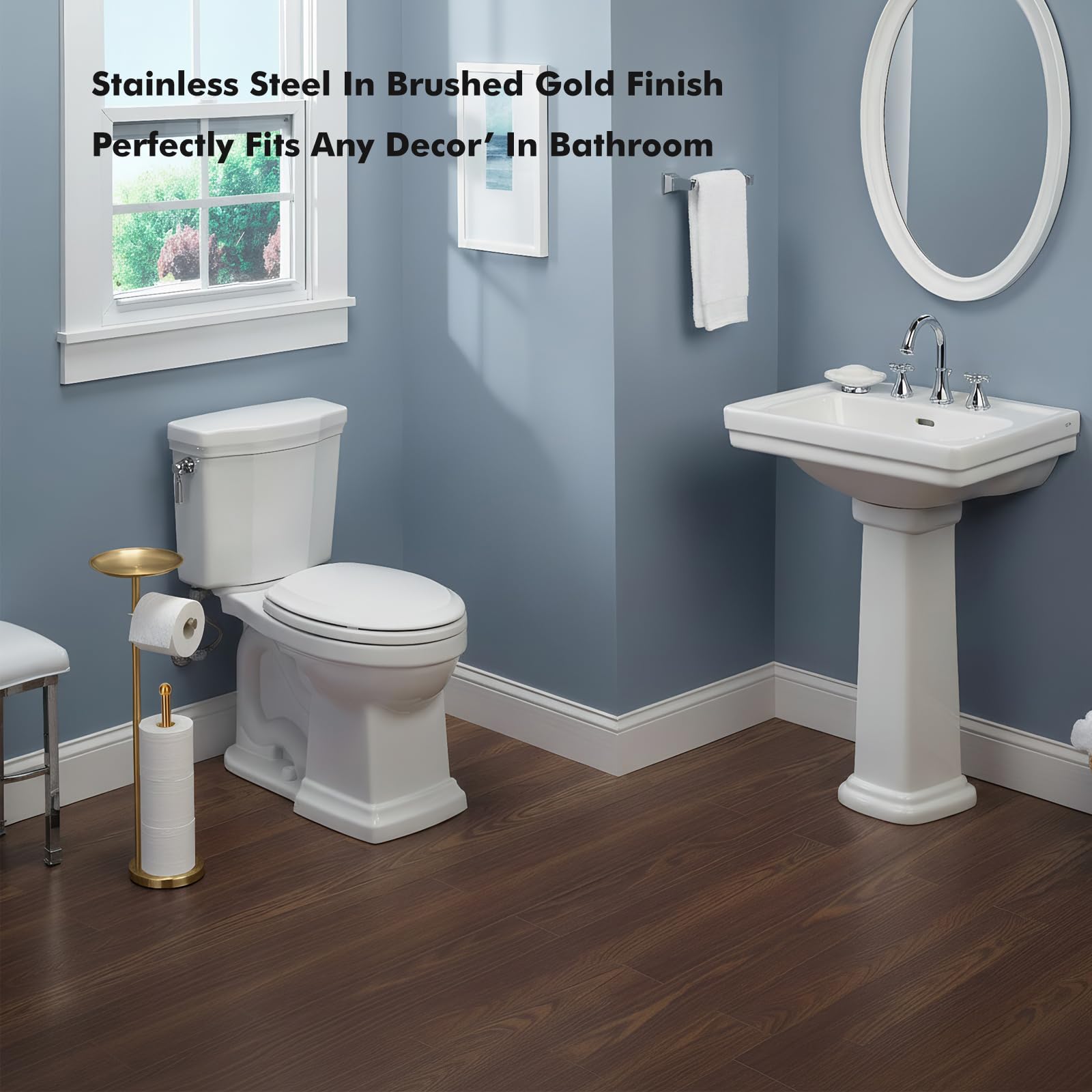 Sfemn 26-inch-height-stand enables easy access from toilet or sink.