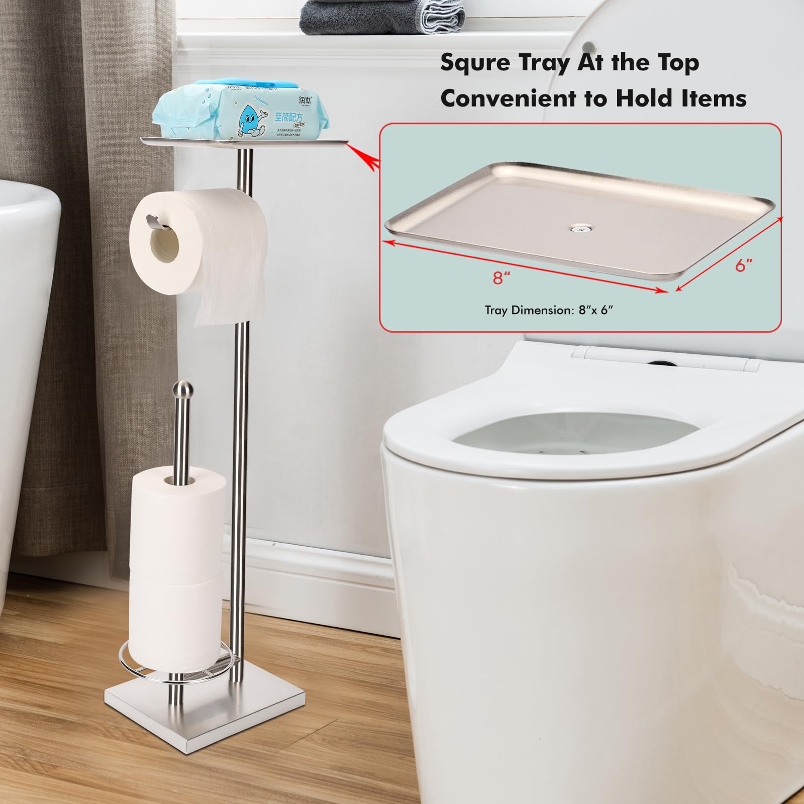 Sfemn heavy base stand stabilizes the unit on bathroom floors