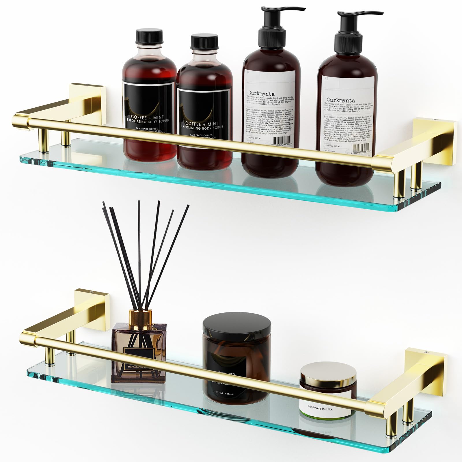 SFGSOWOR compact shelf keeps bathroom essentials organized.