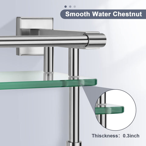 SFGSOWOR transparent glass shelf enhances decor with light reflection
