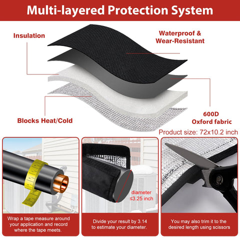 SFTMTPNL inner aluminum foil barrier reduces heat exchange along pipes