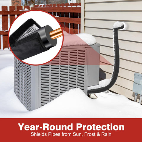 SFTMTPNL Oxford cover shields exterior AC pipes against weather