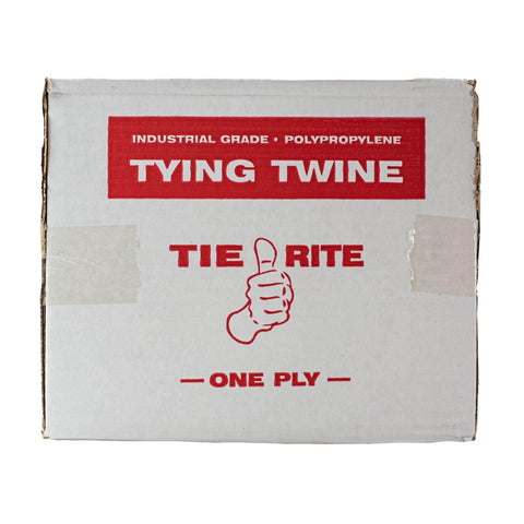 SGT KNOTS white twine shown ready for box packing with secure knots.