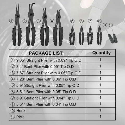 Bent-tip pliers from SGT set for precise ring removal.