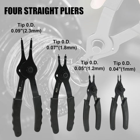 SGT Snap Ring Pliers 90° 7.3 in 0.07 in tip for tight spaces