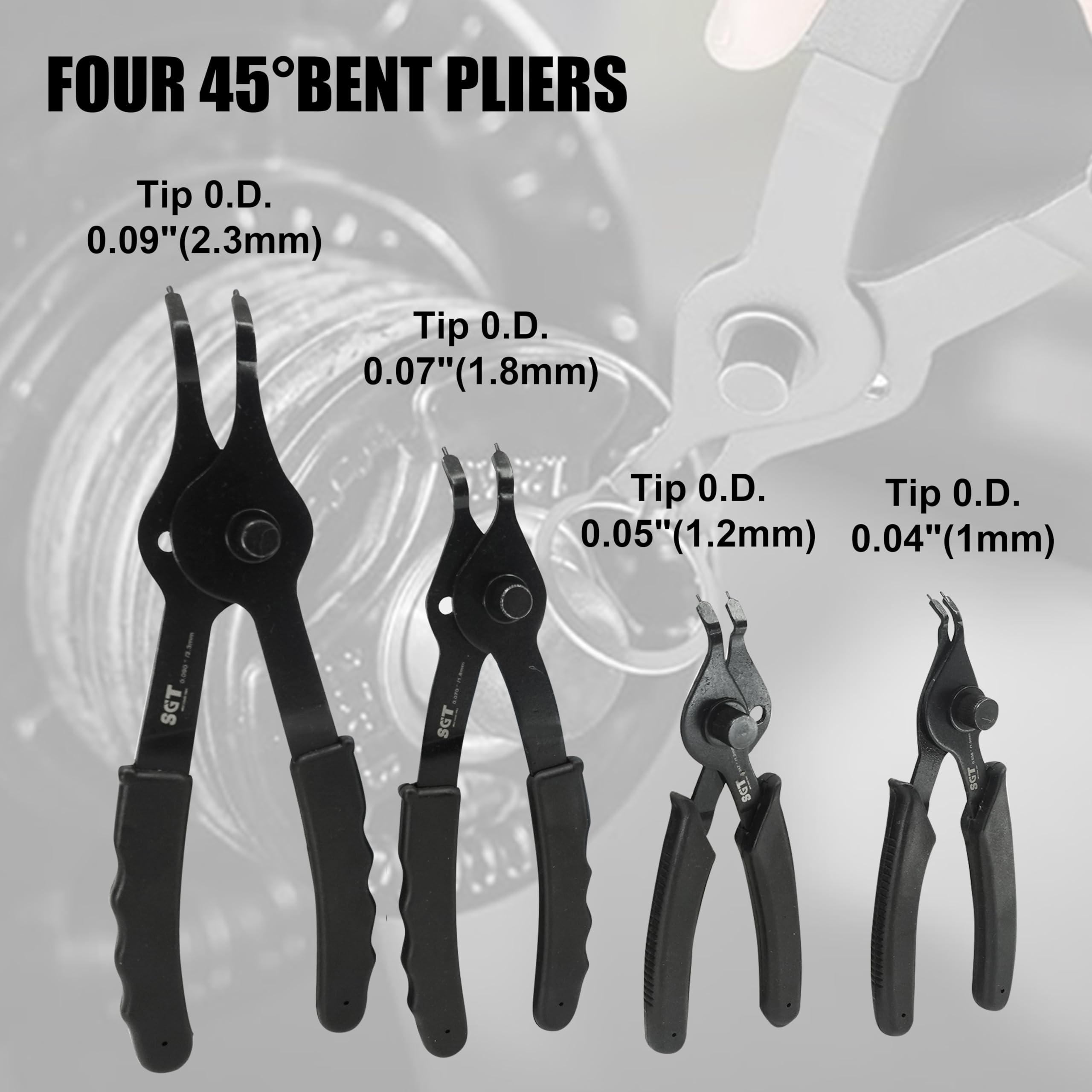 SGT Snap Ring Pliers straight 5.9 in 0.04 in tip for small gaps