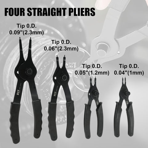 8 inch straight pliers ideal for space-limited ring work.
