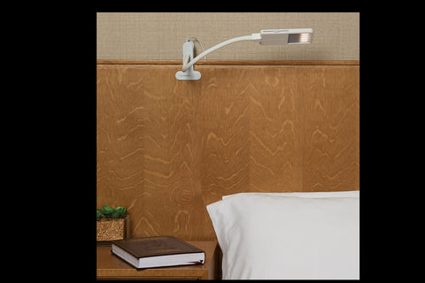 SHABBOSLITE gooseneck adjusts light direction for precise reading