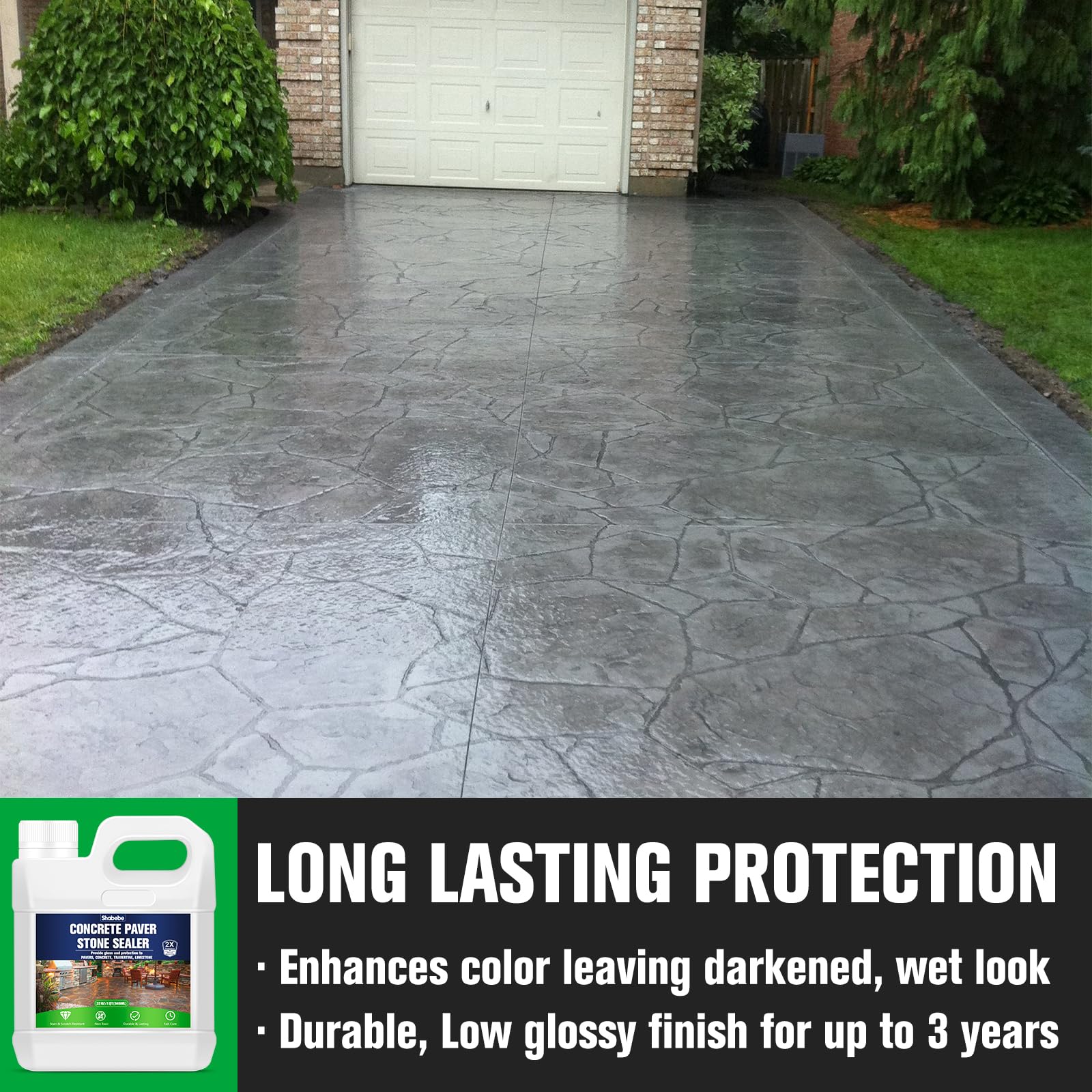 Shabebe Premium Stone Sealer helps prevent stains, simplifying outdoor cleaning