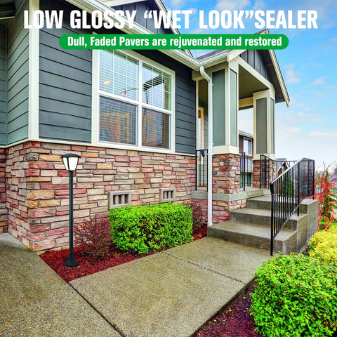 Shabebe Premium Stone Sealer spray application demonstrates easy application on porous stone