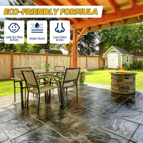 Shabebe Wet-Look Sealer roller application for smooth, even indoor or outdoor finish.