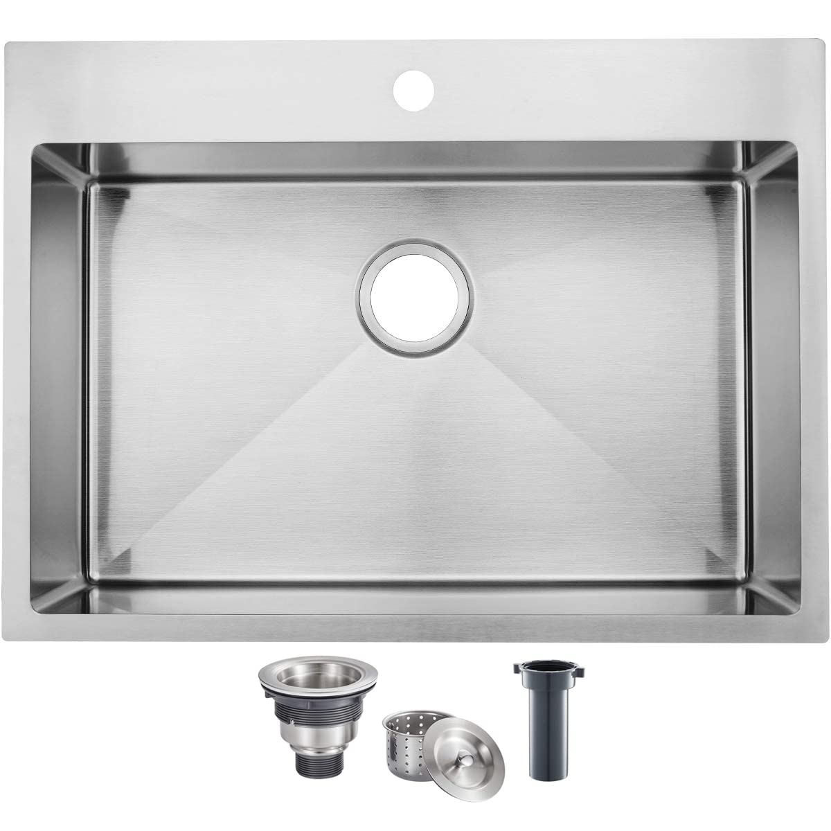 SHACO 28-inch drop-in sink exterior dimensions guide cabinet fit and layout