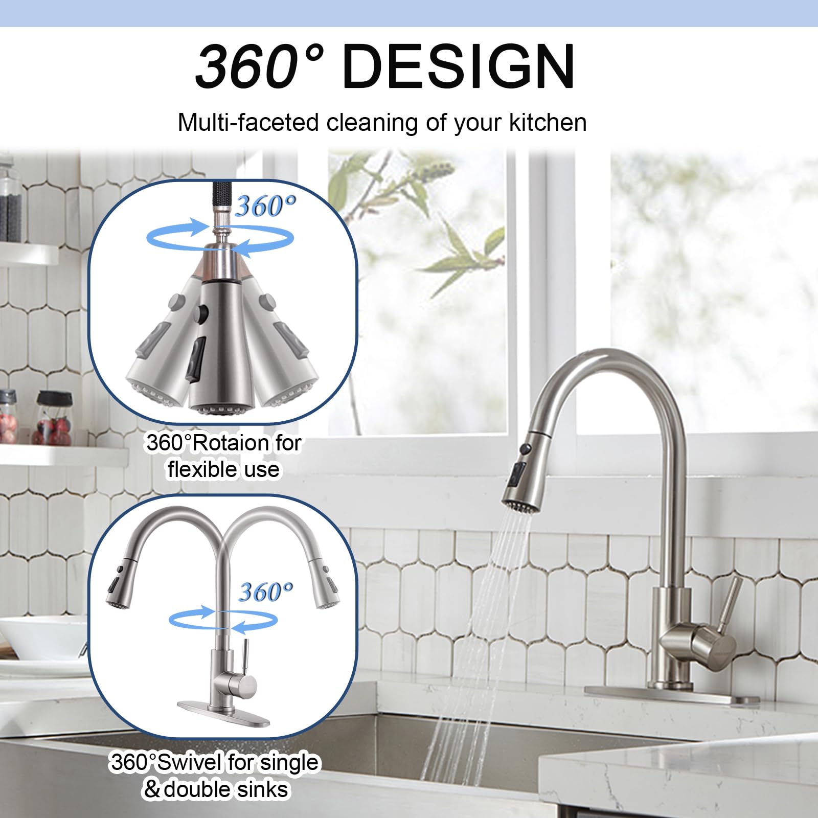 SHACO single-handle control provides smooth temperature adjustment