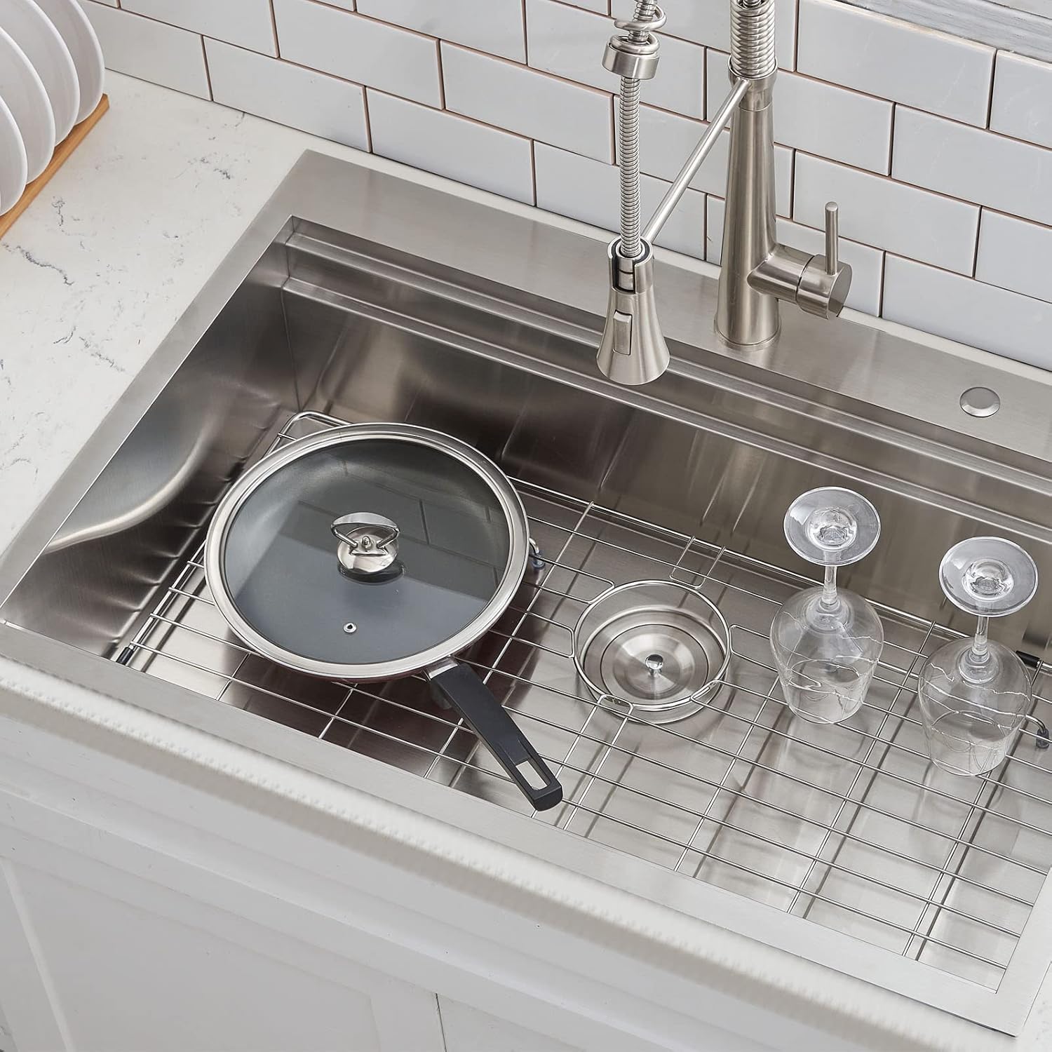 SHACO roll-up dish rack folds away to save counter space.