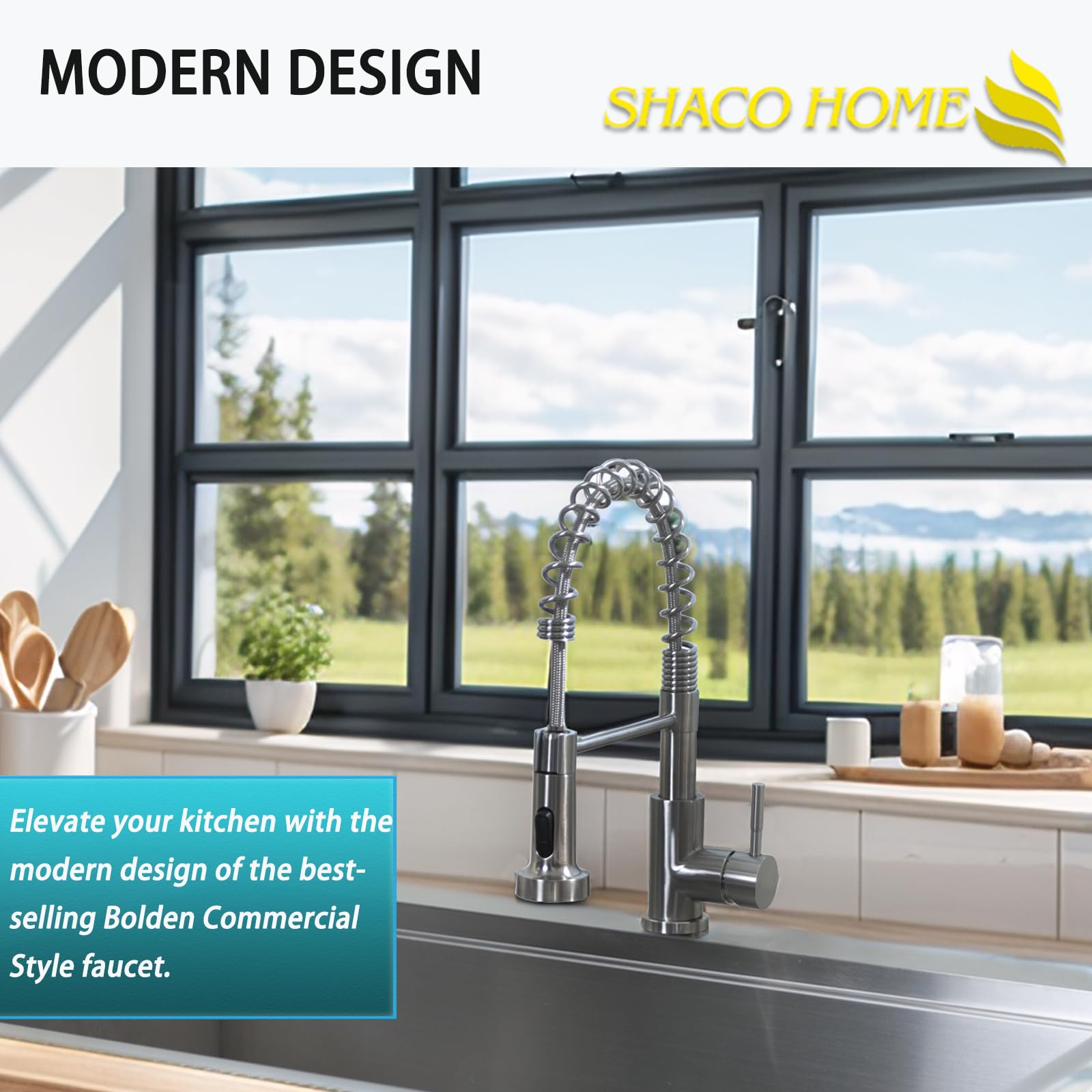 SHACO single-handle control for easy hot and cold adjustment.