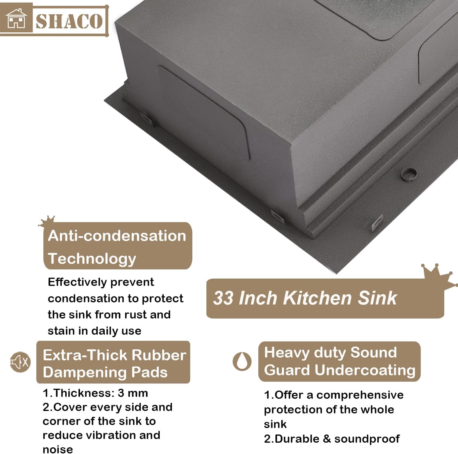 SHACO stainless steel colander enables quick draining during prep.