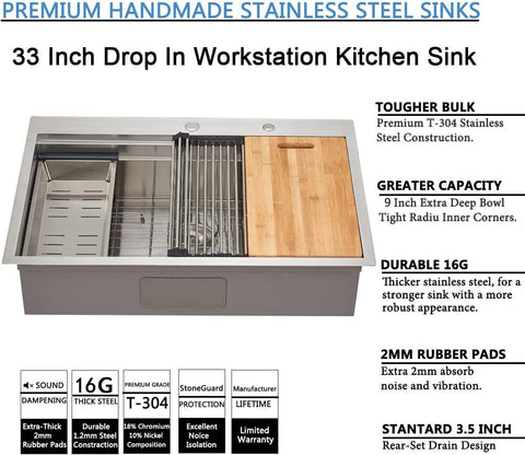 SHACO SUS304 stainless steel construction ensures durable, scratch-resistant use.