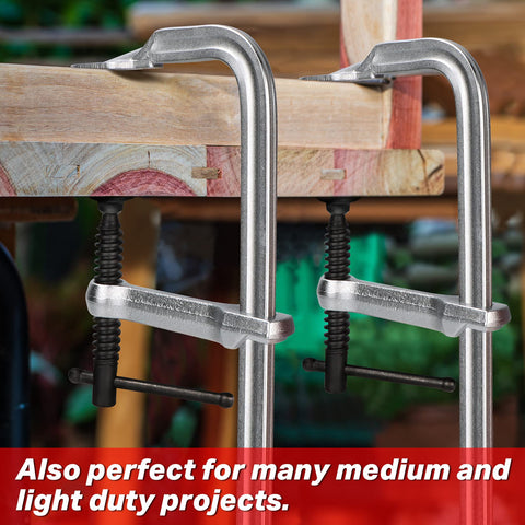 SHALL 12-inch opening capacity enables handling larger pieces with stability.