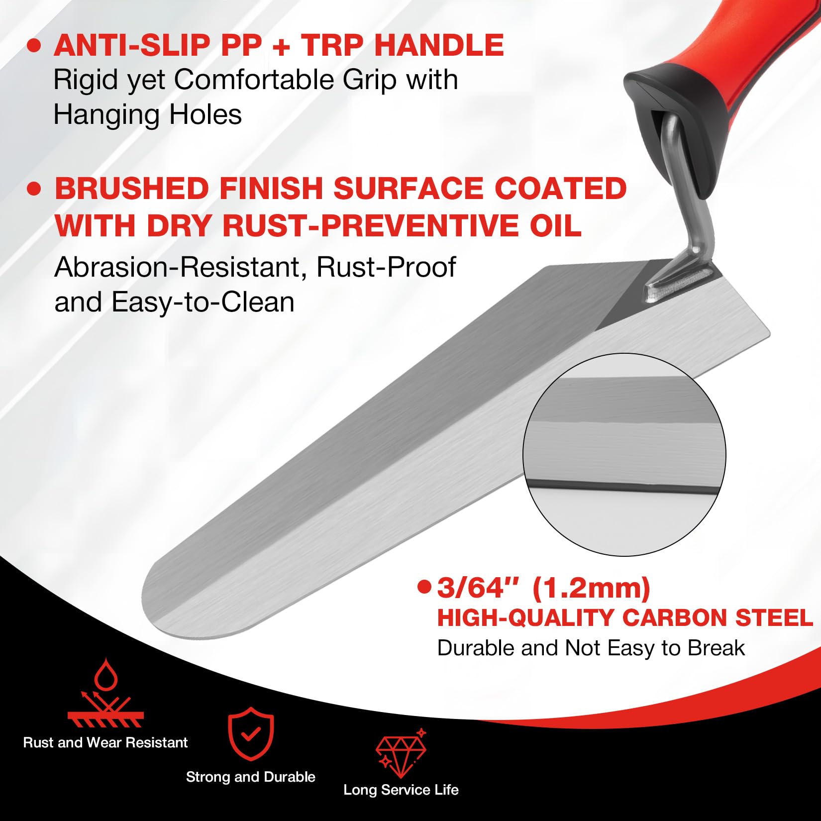 SHALL 5.5-inch pointing trowel for clean joints in bricklaying