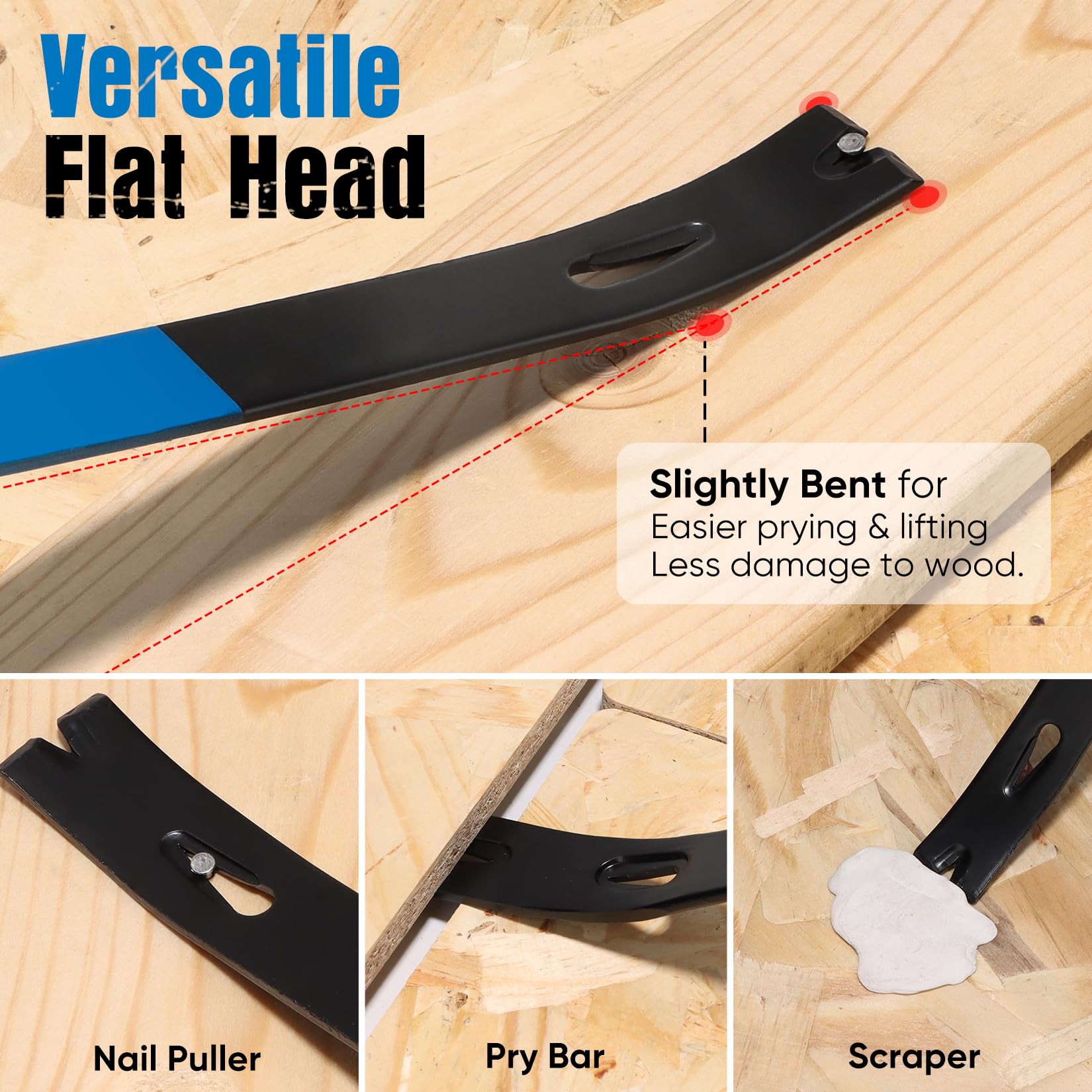 SHALL 5.5-inch mini pry bar for precise work in tight spaces