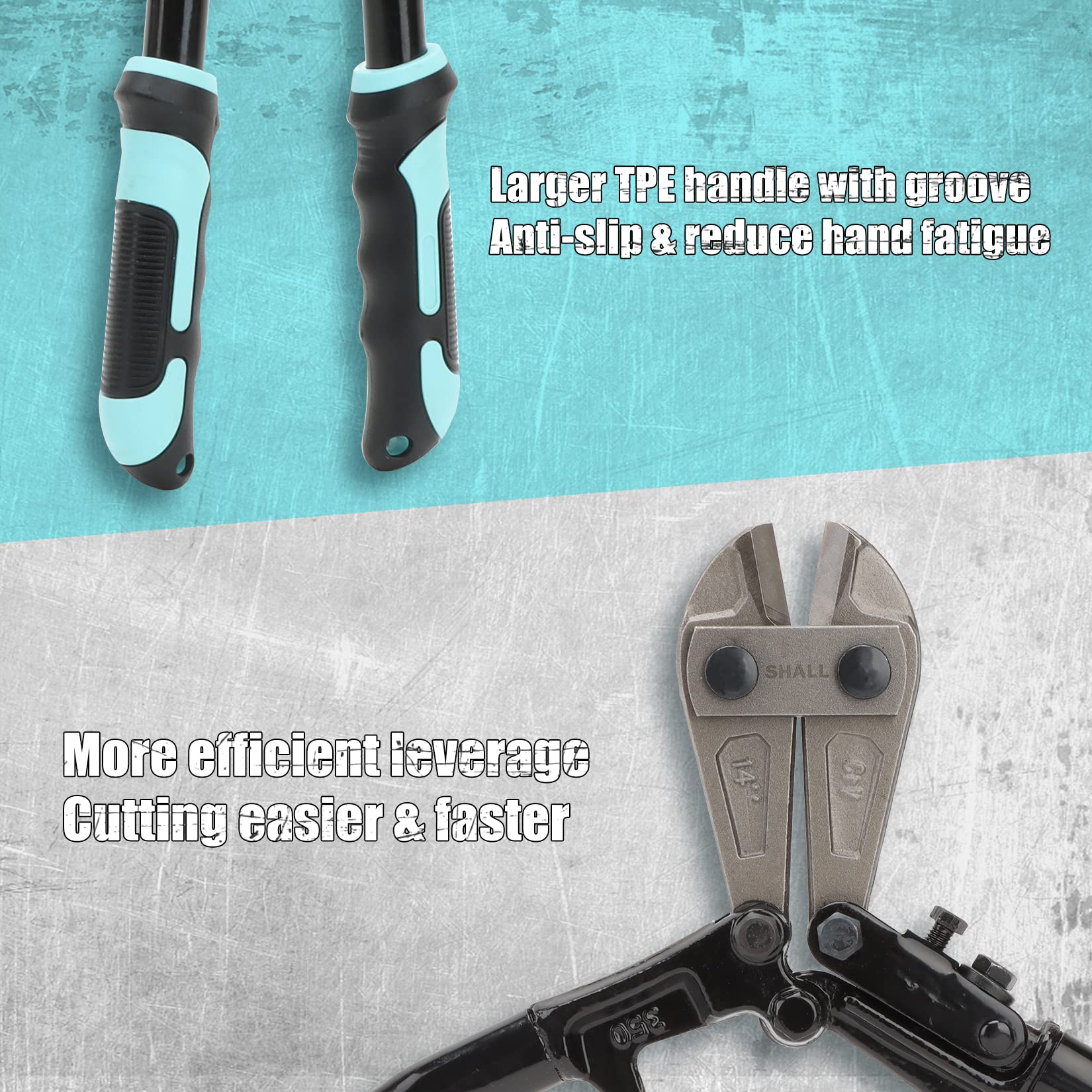 SHALL 8-inch wire cutter with aligned blades for clean cuts.