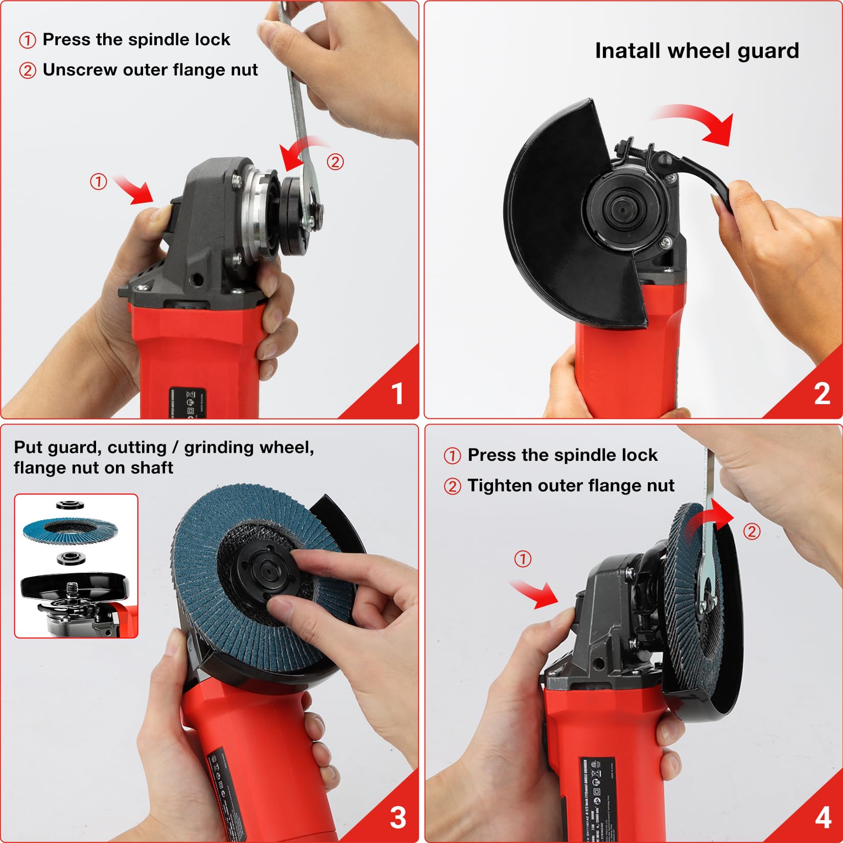 SHALL angle grinder dust vent system for cleaner surfaces