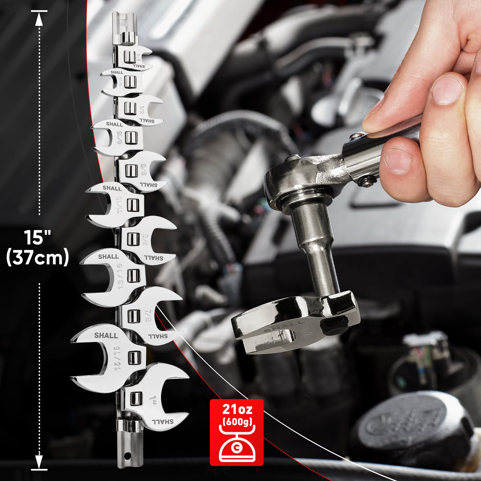 SHALL forged carbon steel wrenches resist rust with a mirror finish.