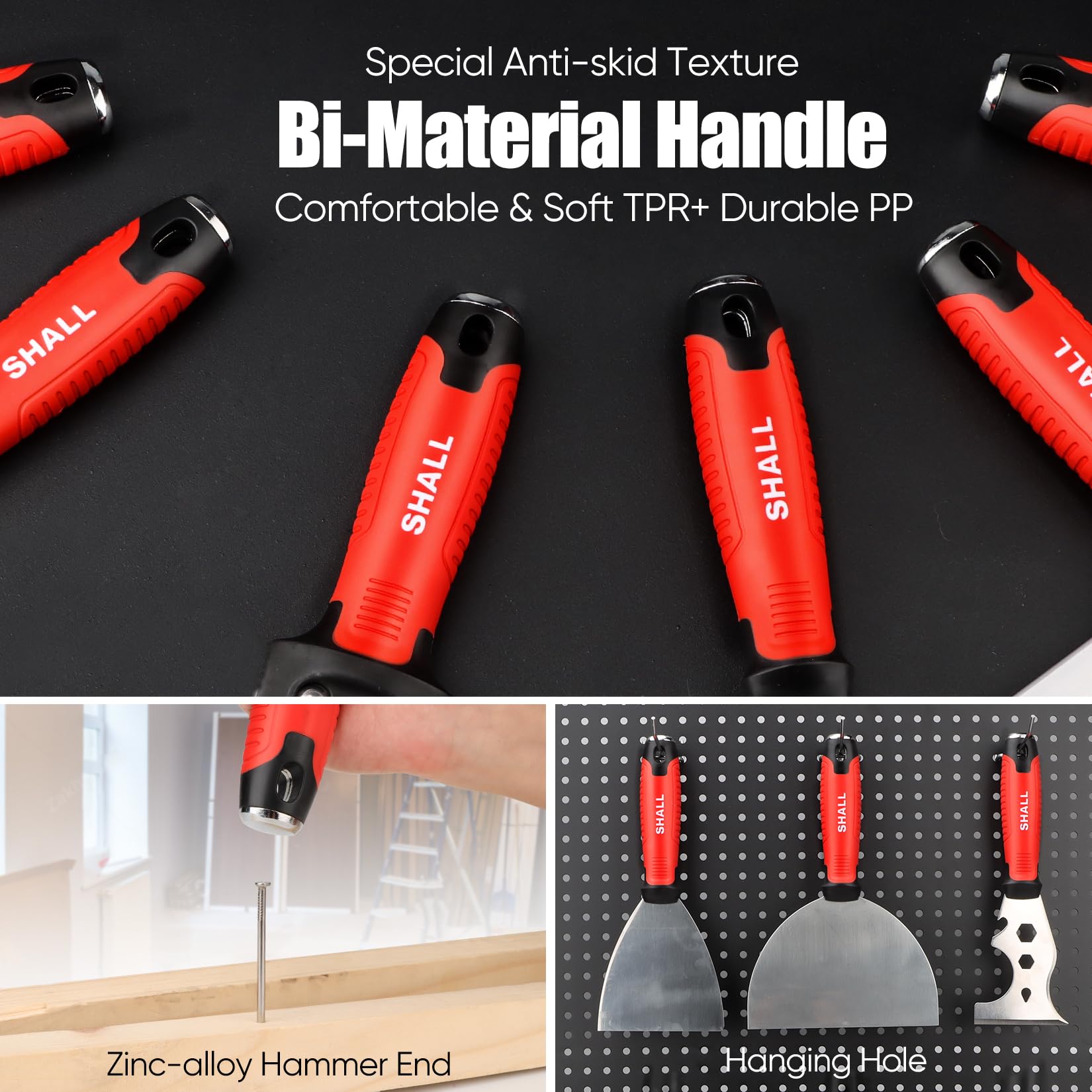 SHALL 12in taping knife delivers long, smooth strokes on wide drywall seams