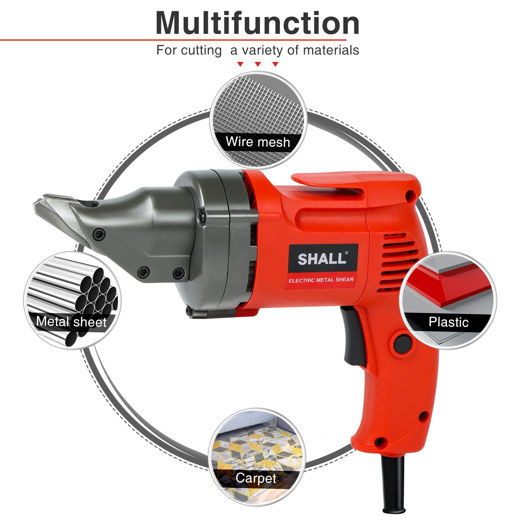SHALL multi-material capability for mesh, plastic, leather, and more.