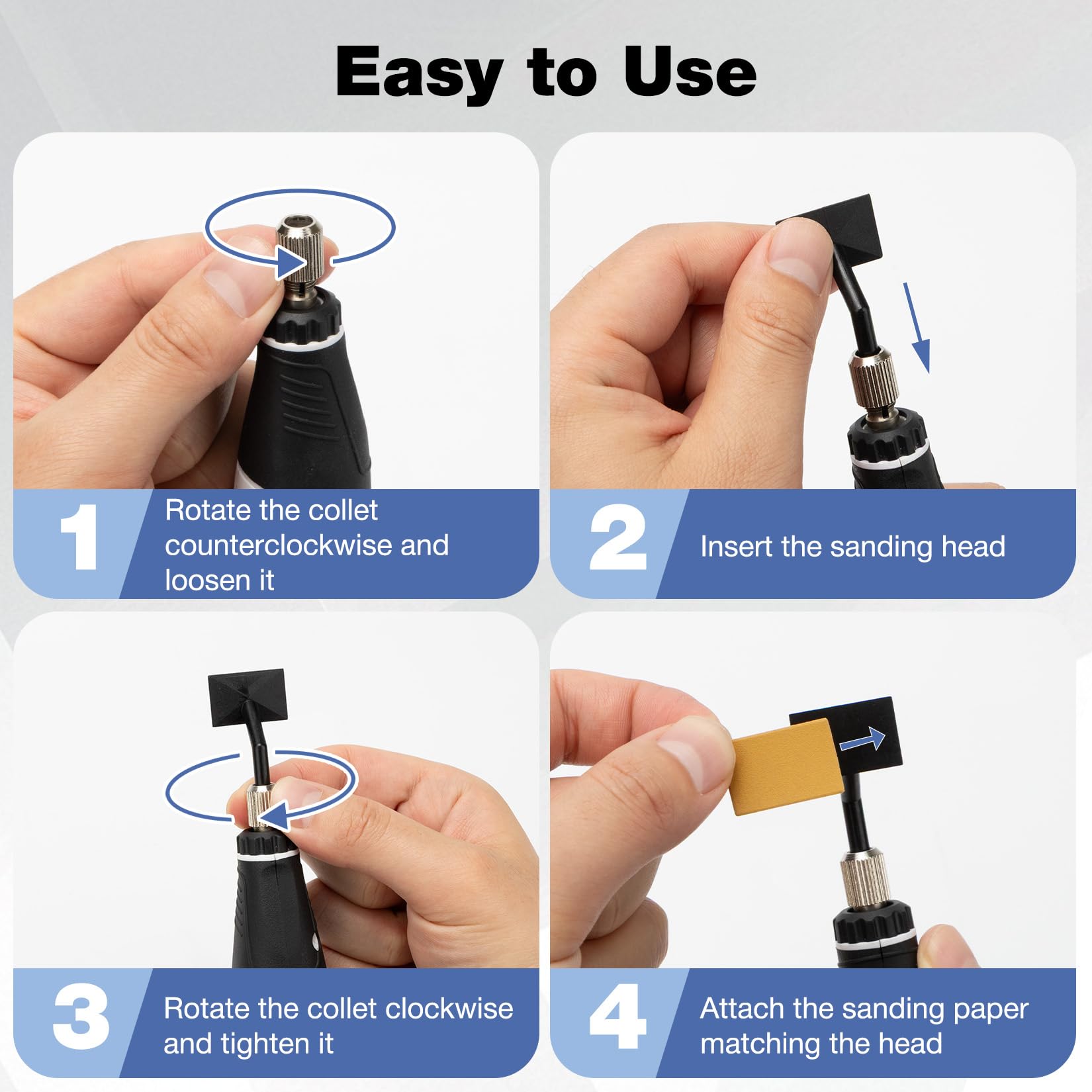 Shall ergonomic grip aids steady control during extended sanding sessions.