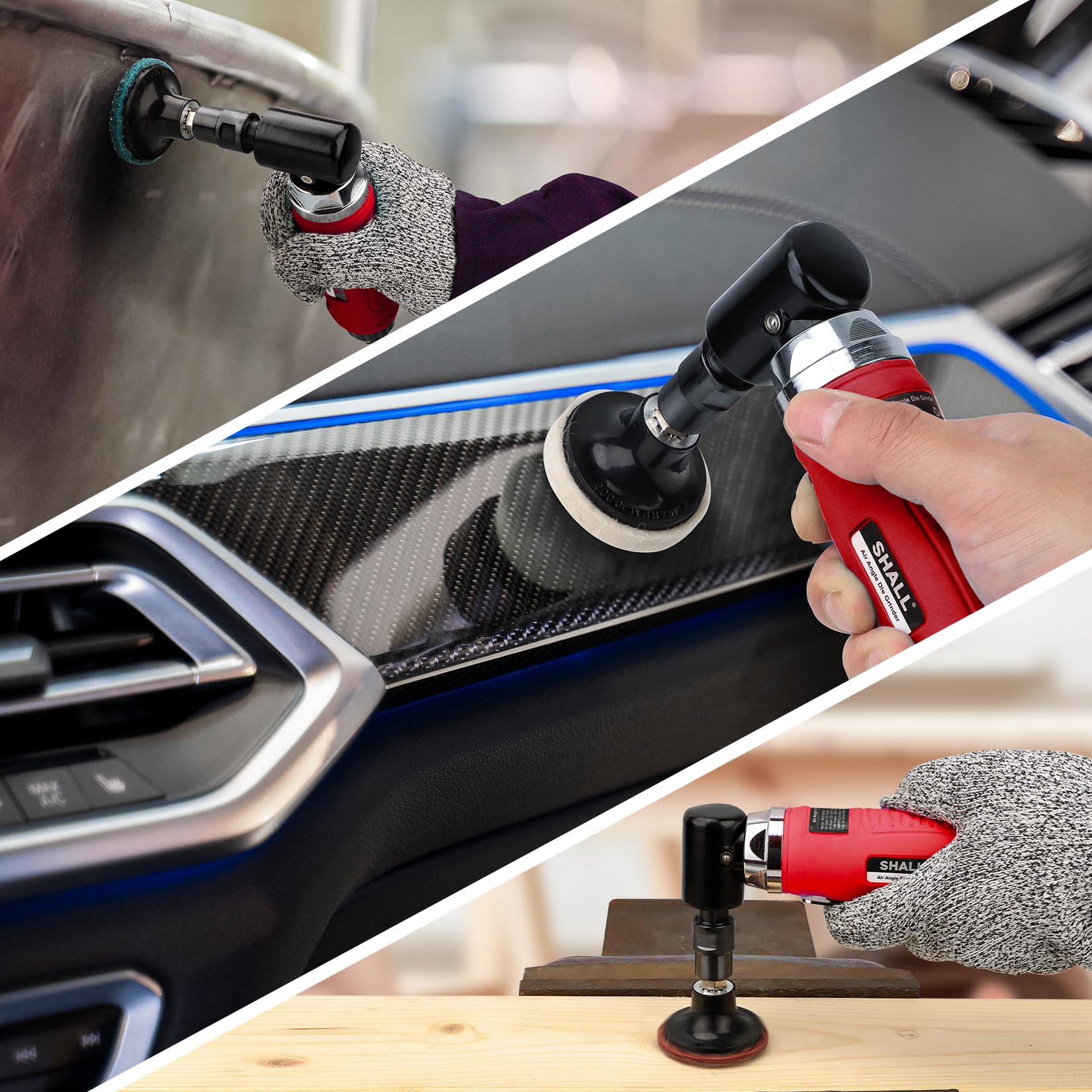 Shall ergonomic rubber handle reduces fatigue during extended use