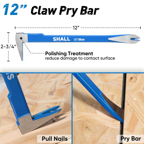 SHALL flat pry bar 7.5-inch fits tight spaces while prying