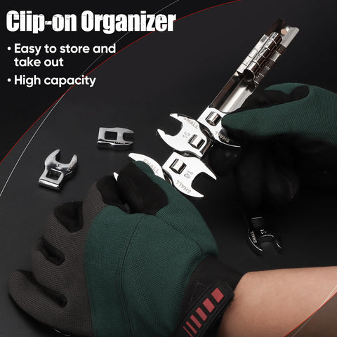 Forged carbon steel wrench heads designed for long-term durability.
