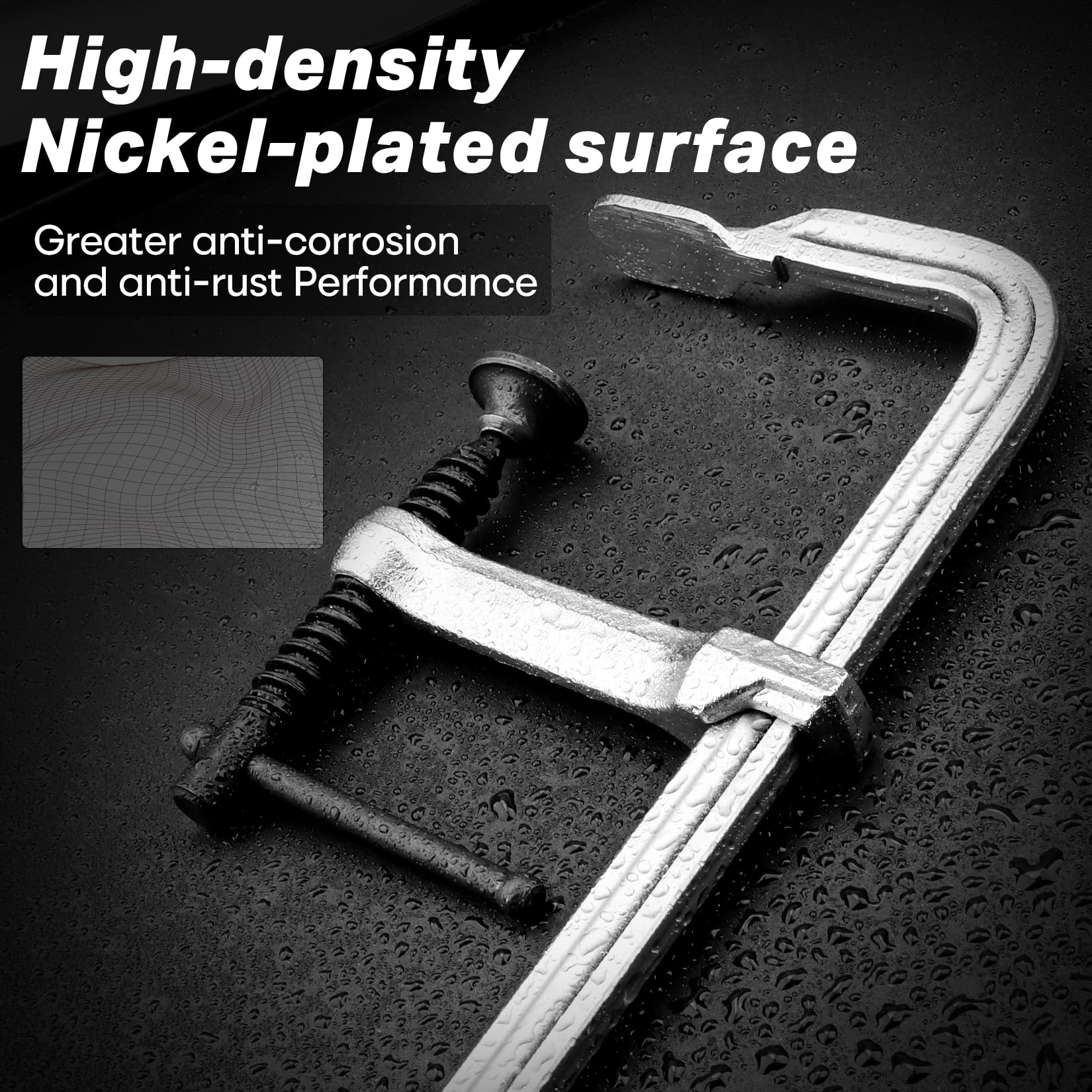 Shall guide rail system enables quick setup and reliable clamping