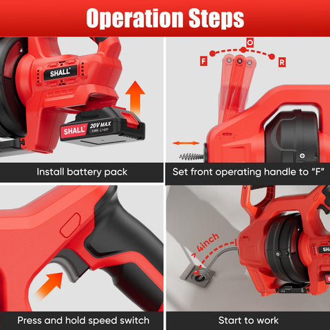 SHALL LED work light illuminates cramped areas during unclogging